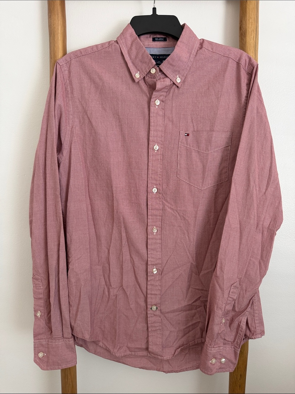 Tommy Hilfiger Men's Red Button-Down Shirt